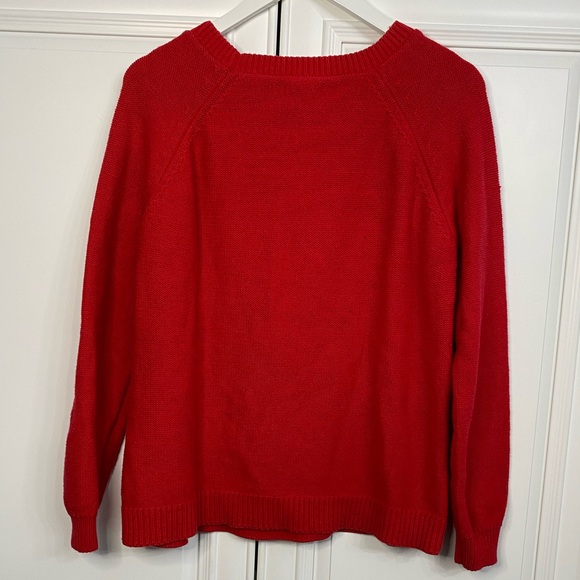 EUC Women’s Size Large GAP Crew Neck Sweater with Cable Knit in Front - Picture 4 of 5